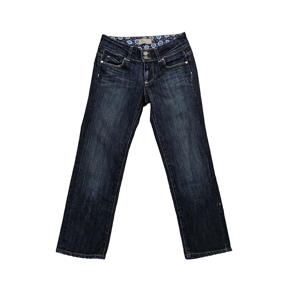 Paige Hidden Hills Straight Jeans Womens 24 Low Rise‎ Double Button 0907-0055